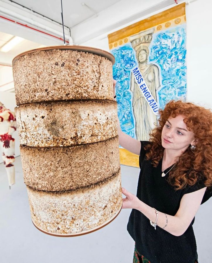 ‘The Living Material’, cultivated golden oyster mycelium